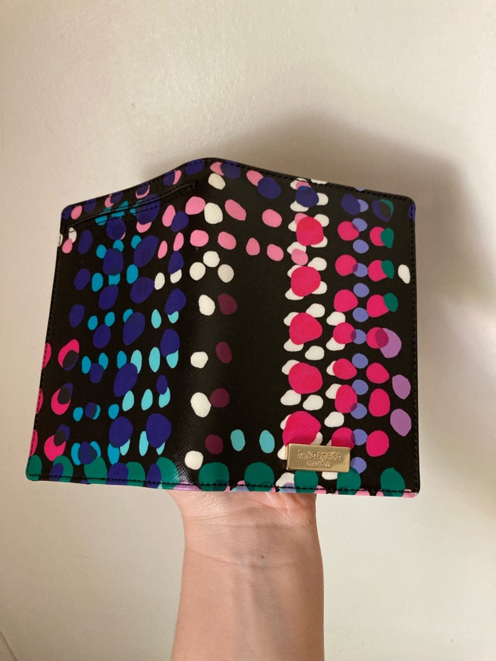 kate spade Black Multi Dot Passport Wallet - Picture 7 of 8